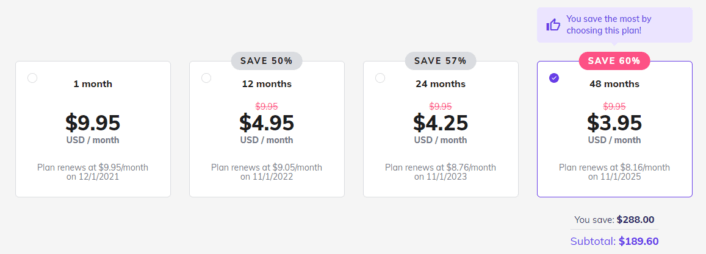 Hostinger pricing